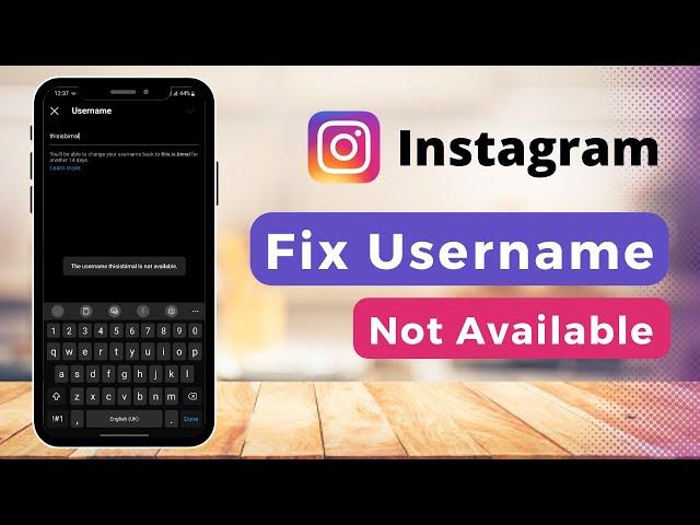 Fix Instagram Username Not Available !!