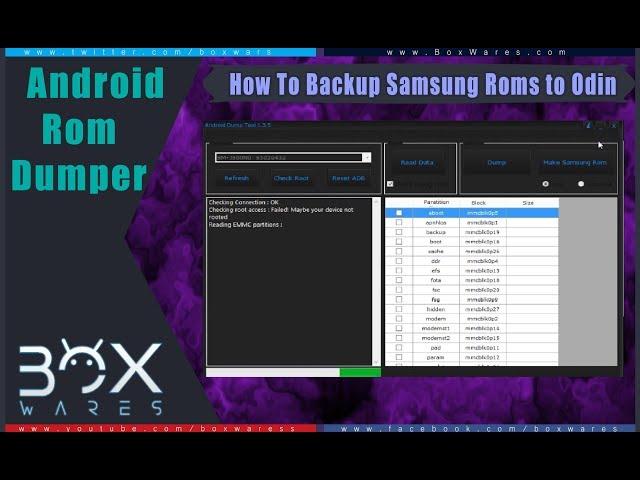 How To Backup Samsung Roms to Odin By Android Rom Dumper