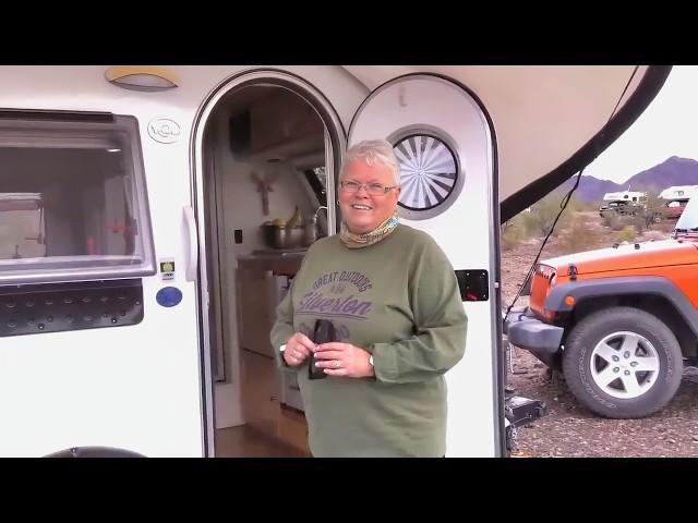 Nomadic Dream Team: Trailer Tour of a TAB Trailer and Jeep with a Solo Woman Nomad!