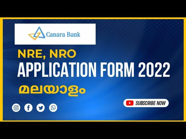 Canara Bank NRI application form filling