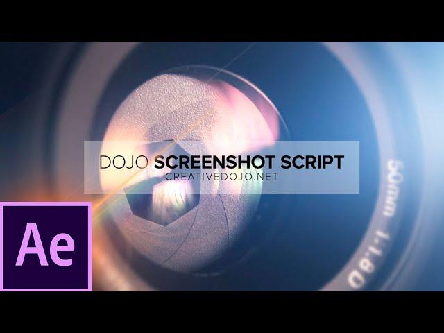 Installing the DOJO Screenshot script in After Effects | Quick shots in PNG