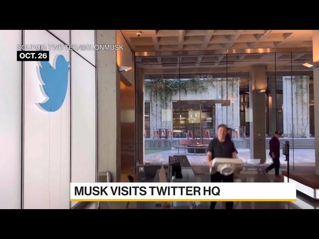 Elon Musk Enters Twitter HQs, Said to Address Staff on Friday