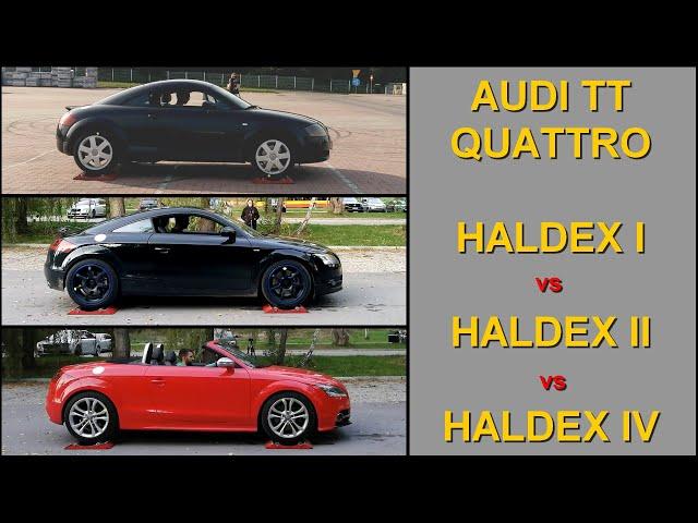 SLIP TEST -  Haldex I vs II vs IV -  Audi TT Quattro  -  @4x4.tests.on.rollers