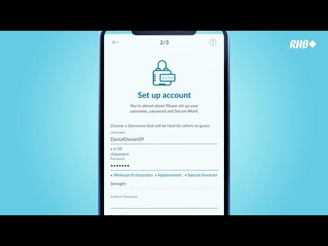 RHB Mobile Banking App - How to register for RHB Online Banking