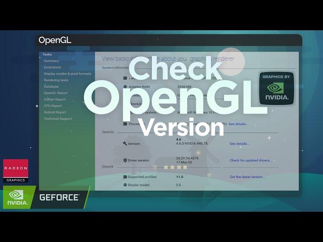 OpenGL: How to Check OpenGL Version? (OPENGL CHECK + RENDER OPENGL)