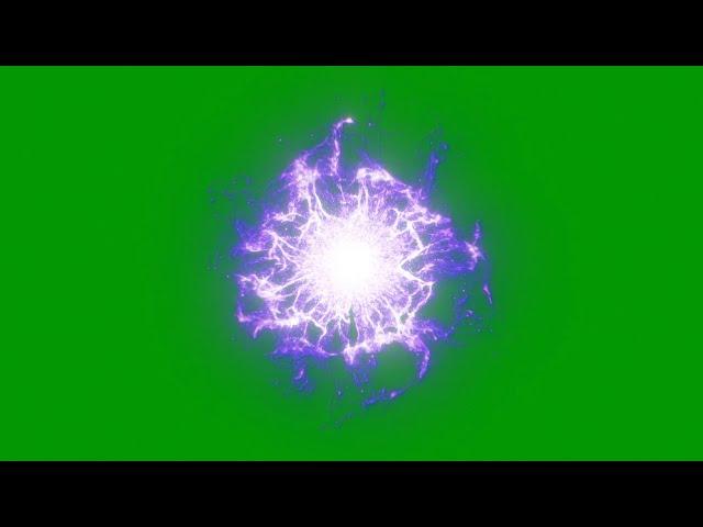 Particle Purple Energy Wave Green Screen