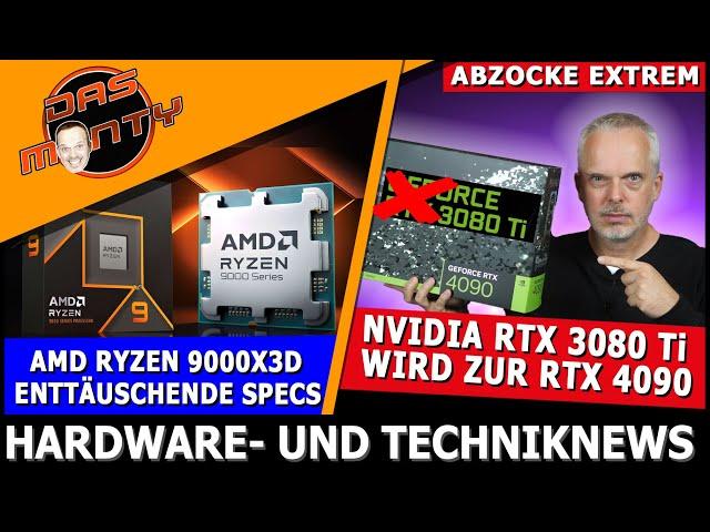 AMD Ryzen 9000X3D - Erste Specs enttäuschen | RTX 3080Ti wird zur 4090 | Ryzen 9000 18% schneller