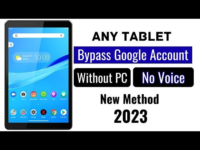 New Method 2023-How To Bypass Google Account Any Tablet Android 10/11/12 | Without Pc