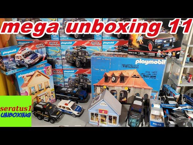 mega unboxing 11 Spielzeug auspacken Playmobil Swat Geländefahrzeug SEK Truck Feuerwehr seratus1