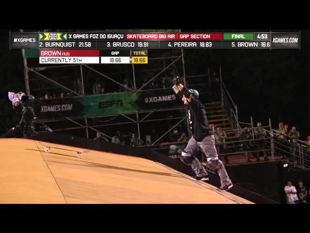 Jake Brown lands first ollie 720 in Skateboard Big Air: 2013 | World of X Games