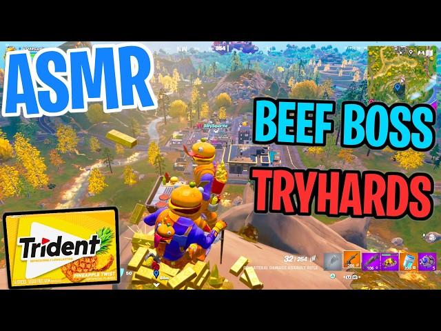 ASMR Gaming  Fortnite Beef Boss Vault Heist! Relaxing Gum Chewing  Controller Sounds + Whispers 