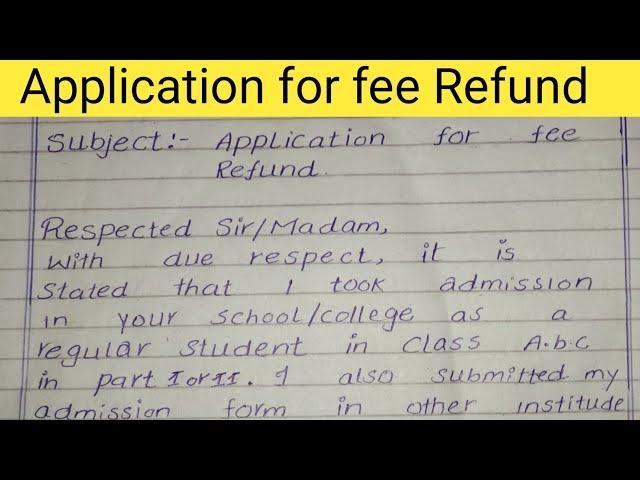 Application for fee Refund for all students ( school, College and university) || Fee withdraw