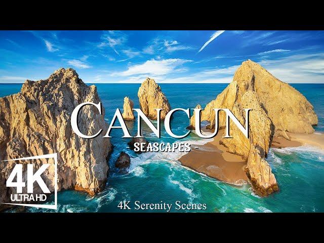 Cancun 4K - Tropical Paradise of White Sands and Vibrant Waters | Peaceful Piano Music