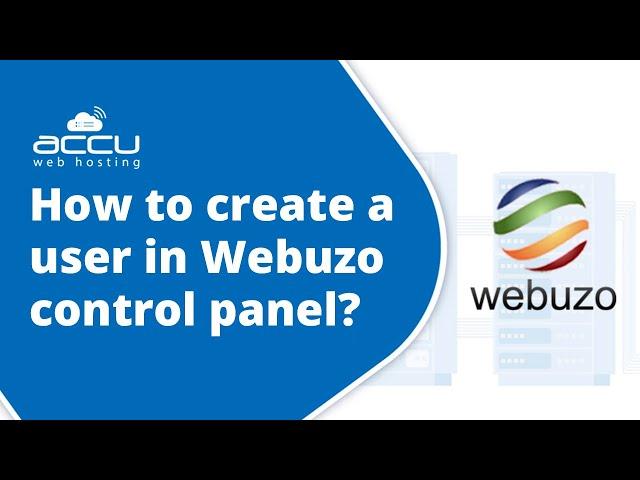 How to create a user in Webuzo control panel?