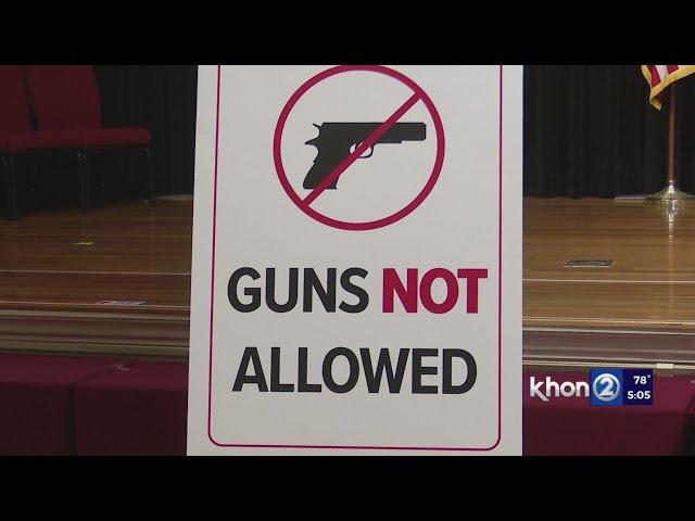 Sensitive places bill signed, where concealed carry is banned on Oahu