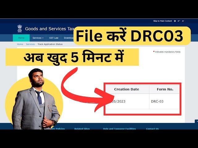 How to file DRC03 On GST portal | How to file DRC-03 in Gst |  GST FORM DRC 03 कैसे भरे?