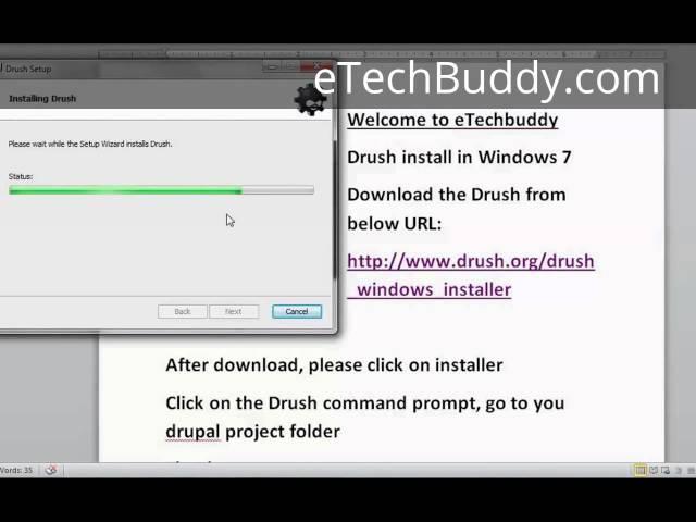 Drush install in Windows 7