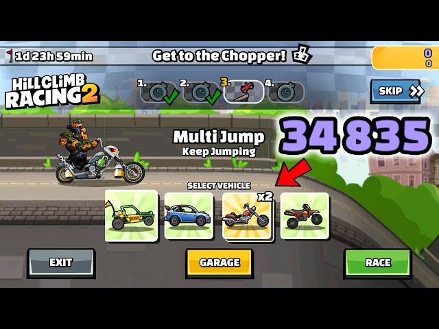 Hill Climb Racing 2 - 34835 points in GET TO THE CHOPPER Team Event