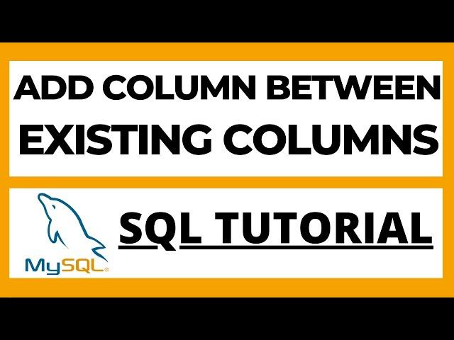 How to add new column between two existing columns in Mysql tutorial | AFTER command