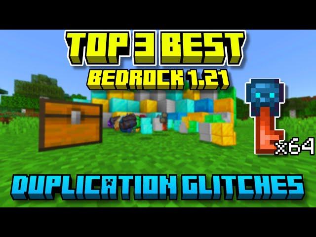 3 BEST MINECRAFT BEDROCK 1.21 DUPLICATION GLITCHES! (Playstation, Xbox, Switch, MCPE, PC)