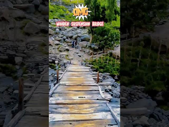 Crossing Most Dangerous Wooden Suspension Bridge On the way Nangma Valley || INCREDIBLE K2 #azan