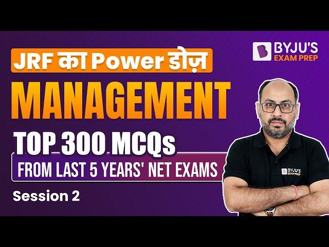 UGC NET Management Previous 5 Years Solved Papers Session 2 | Sourabh Sir | UGC NET BYJU'S