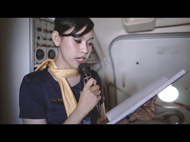 Praktek Boarding Di Pesawat - Sekolah Pramugari Jogja Air Crew