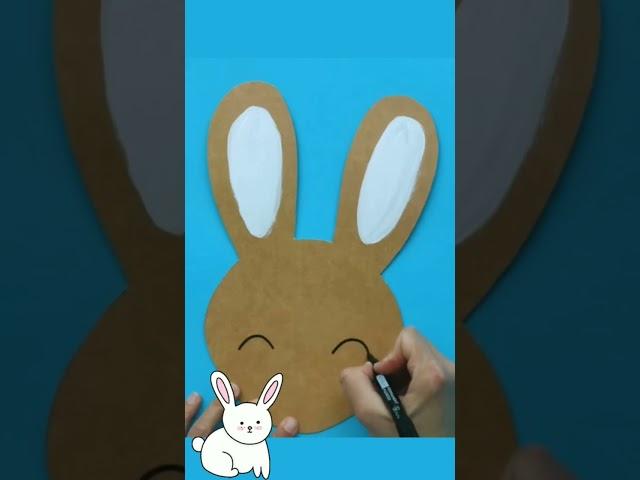 Easy craft Cute bunny #art #crafts #youtubevideo #papercrafting #yt #drawing