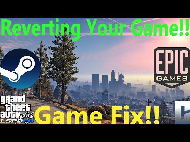 How To Revert Your GTAV! | Game Fix! | Updated New Version! | #criminaljusticeyoutube