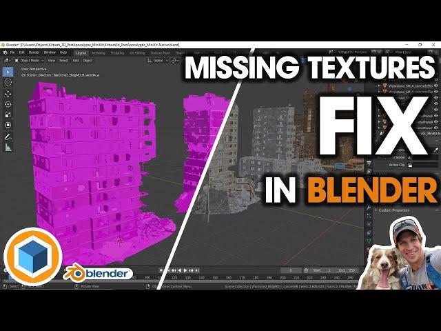 Finding MISSING TEXTURES (Pink Texture Fix) in Blender!