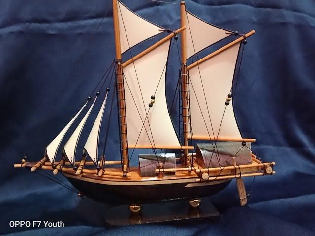 REVIEW MINIATUR KAPAL LAYAR PINISI TRADISIONAL NUSANTARA