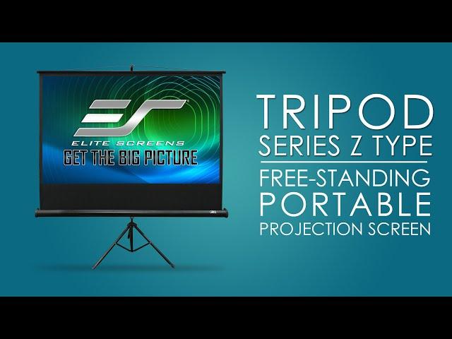 Elite Screens Tripod Series | Portable Projector Screen | T100UWH 100-inch | MaxWhite® 2 Material