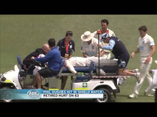 Phil Hughes Australian star cricketer struck in head by ball at SCG