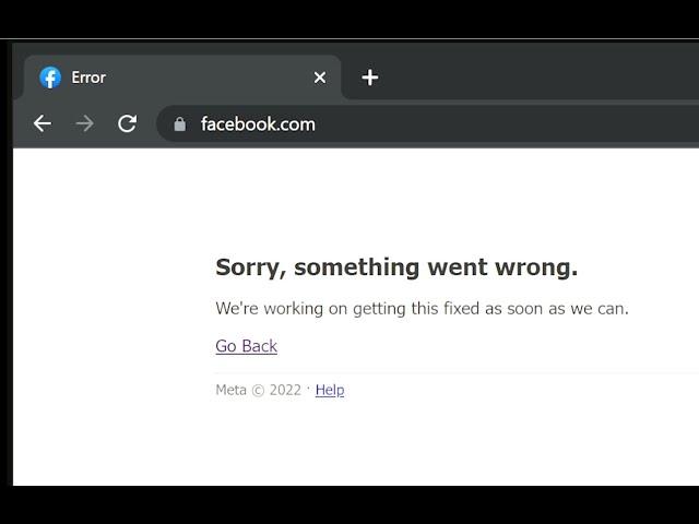 Facebook.com Sorry, something went wrong. We're working on getting this fixed as soon as we can.