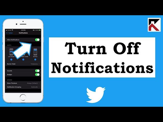 How To Turn Off Push Notifications Twitter iPhone