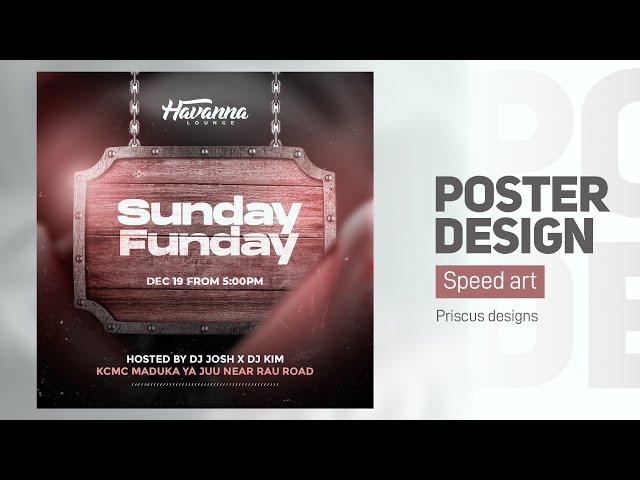 HOW TO DESIGN CLUB EVENT POSTER WITH ADOBE PHOTOSHOP (SPEED ART TURTORIAL)