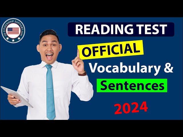 US Citizenship Test OFFICIAL Reading Test Vocabulary & Sample Sentences