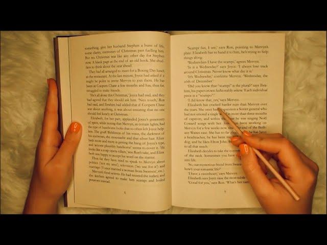 3 HOURS INAUDIBLE READING ASMR | clicky whispers, word tracing, page turning