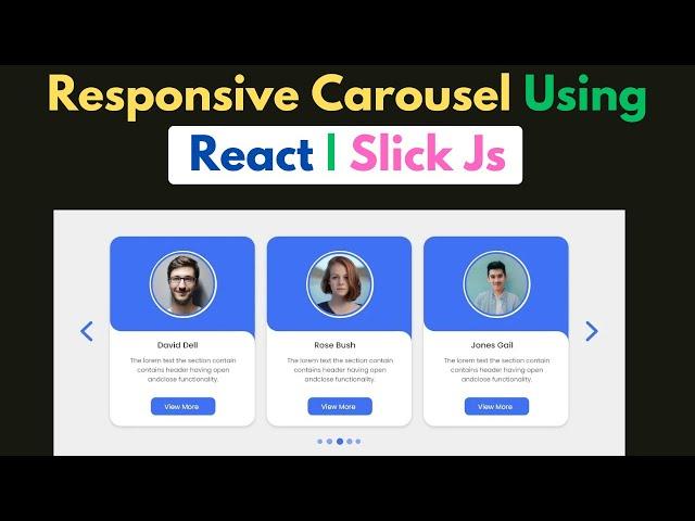 How to make Card Slider in React JS | React Slick