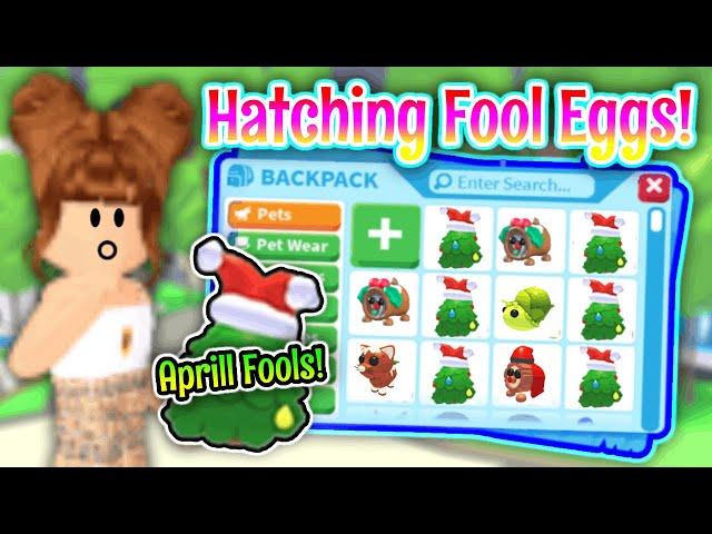 HATCHING *FOOL EGGS* In The NEW APRIL FOOLS FAKEMAS UPDATE! (Adopt me April Fools 2023 Fakemas)