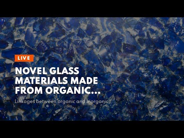 Novel glass materials made from organic and inorganic components