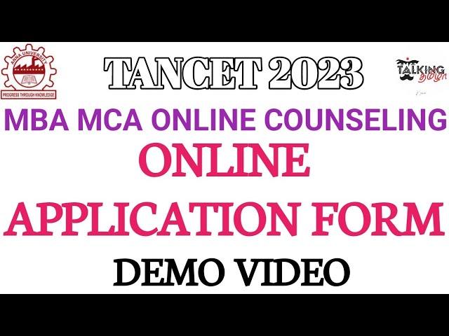 TANCET 2023 || HOW TO APPLY COUNSELING || ONLINE REGISTRATION FORM || DEMO VIDEO ||@talkingtamila