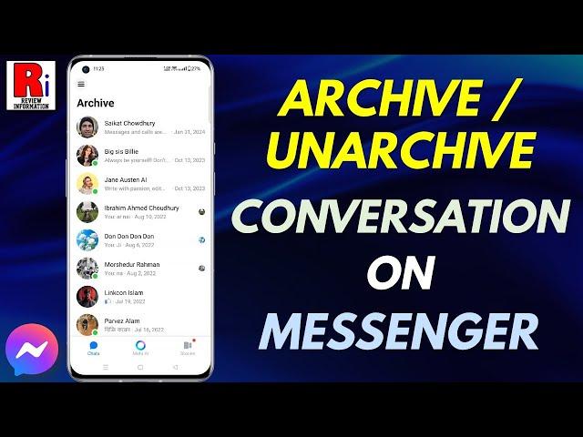 How to Archive / Unarchive Conversations on Facebook Messenger