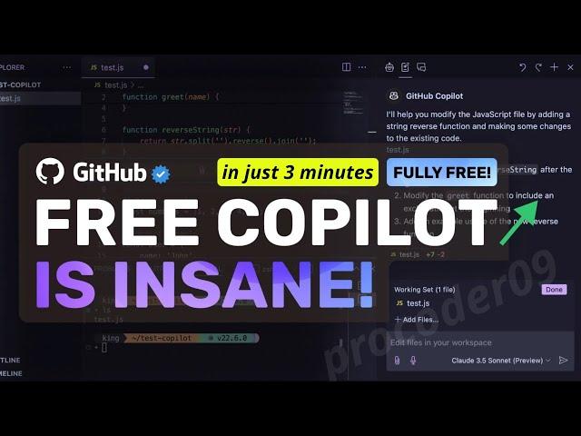 Github Copilot FREE ‍: The BEST FREE AI Editor 2025 that Beats CURSOR, Windsurf, & Bolt! 