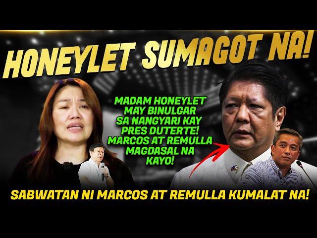 SUMAGOT NA! ITO NA YUN HONEYLET Avanceña SINAGOT SI REMULLA AT MARCOS / SABWATAN BUKING NI MARCOLETA