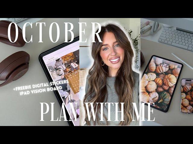 October Plan with Me | iPad Planner, Vision Board, Goal Setting, Fall Re-set