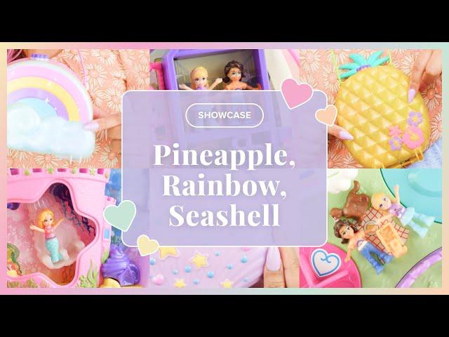 SHOWCASE Polly Pocket Purses: Tropicool Pineapple, Rainbow Dream, Seashell