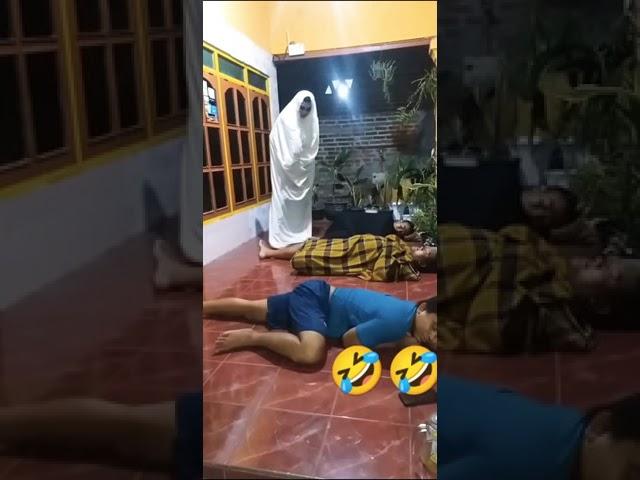 pocong kena prank bikin ngakak  #shorts