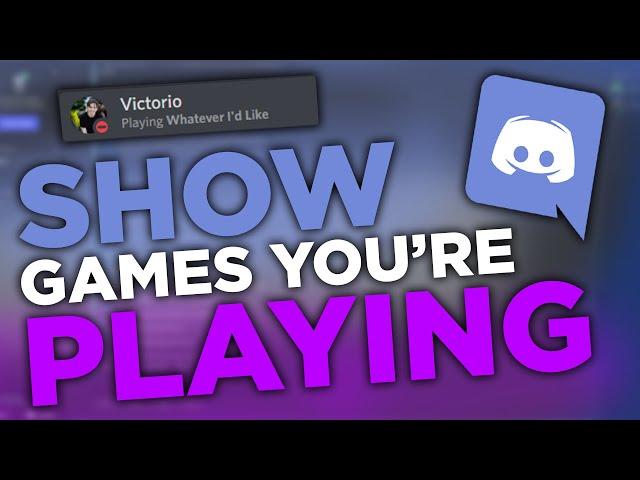 How to Show What Game You're Playing on Discord! Change Activity Status and 'Now Playing'! 2022!
