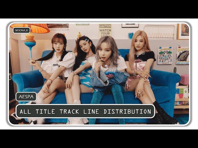 AESPA All Title Track Line Distribution (Black Mamba - Girls) (MV)